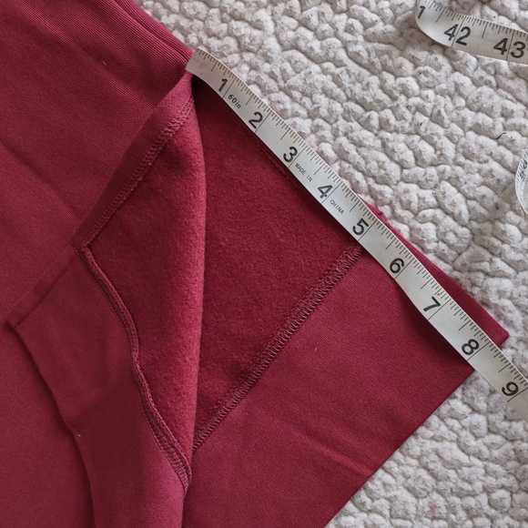 NWT Athleta XS 24/7 Funnel Neck Relaxed Organic Cotton Burgundy Sweatshirt - Picture 11 of 16
